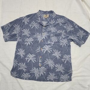 Jamaica Jaxx 100% Silk Palm Print Hawaiian Mens Size XXL